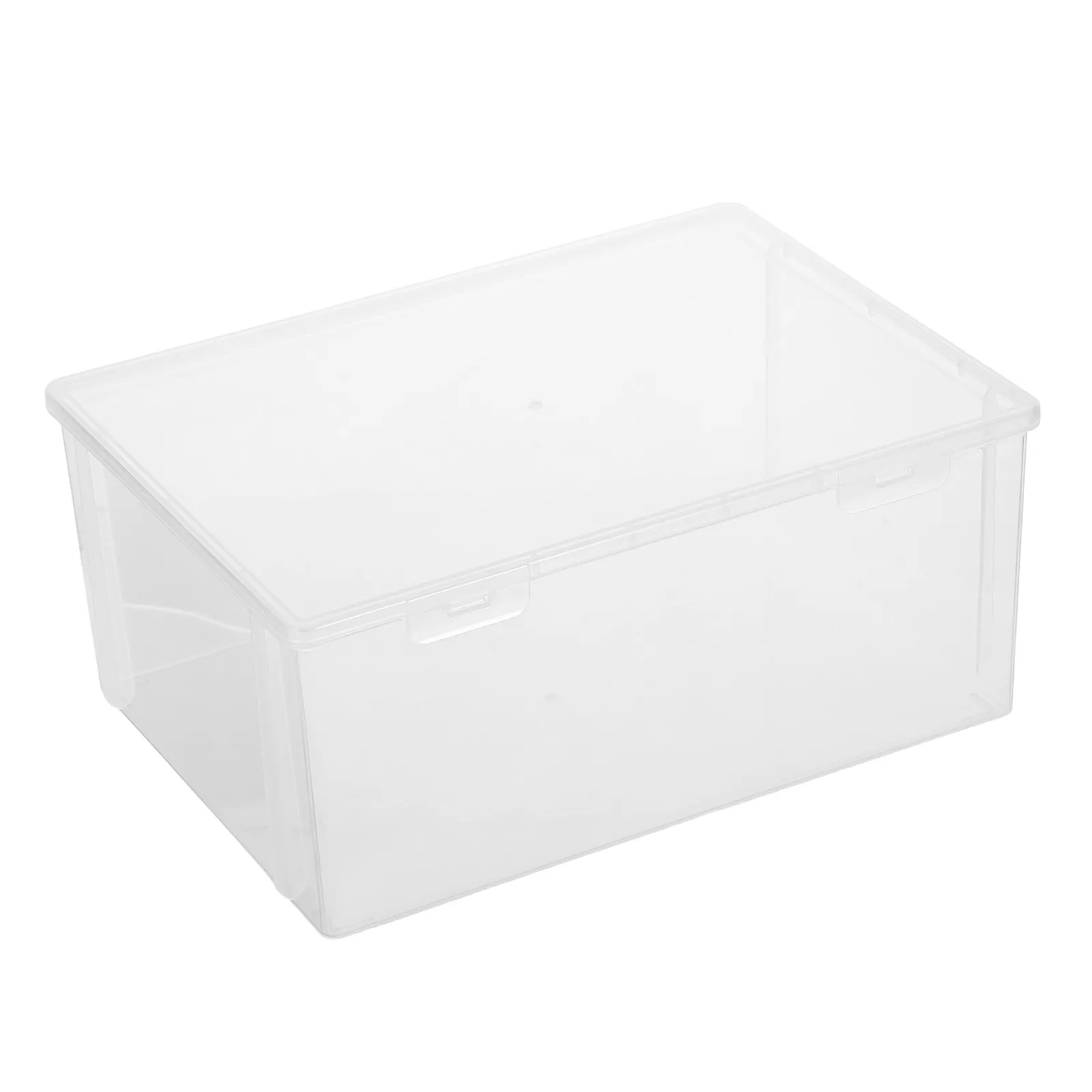 Clear Plastic Cd Storage Case Stackable Large Capacity Desktop Organizer Storage Box for Home Office Disc Collection
