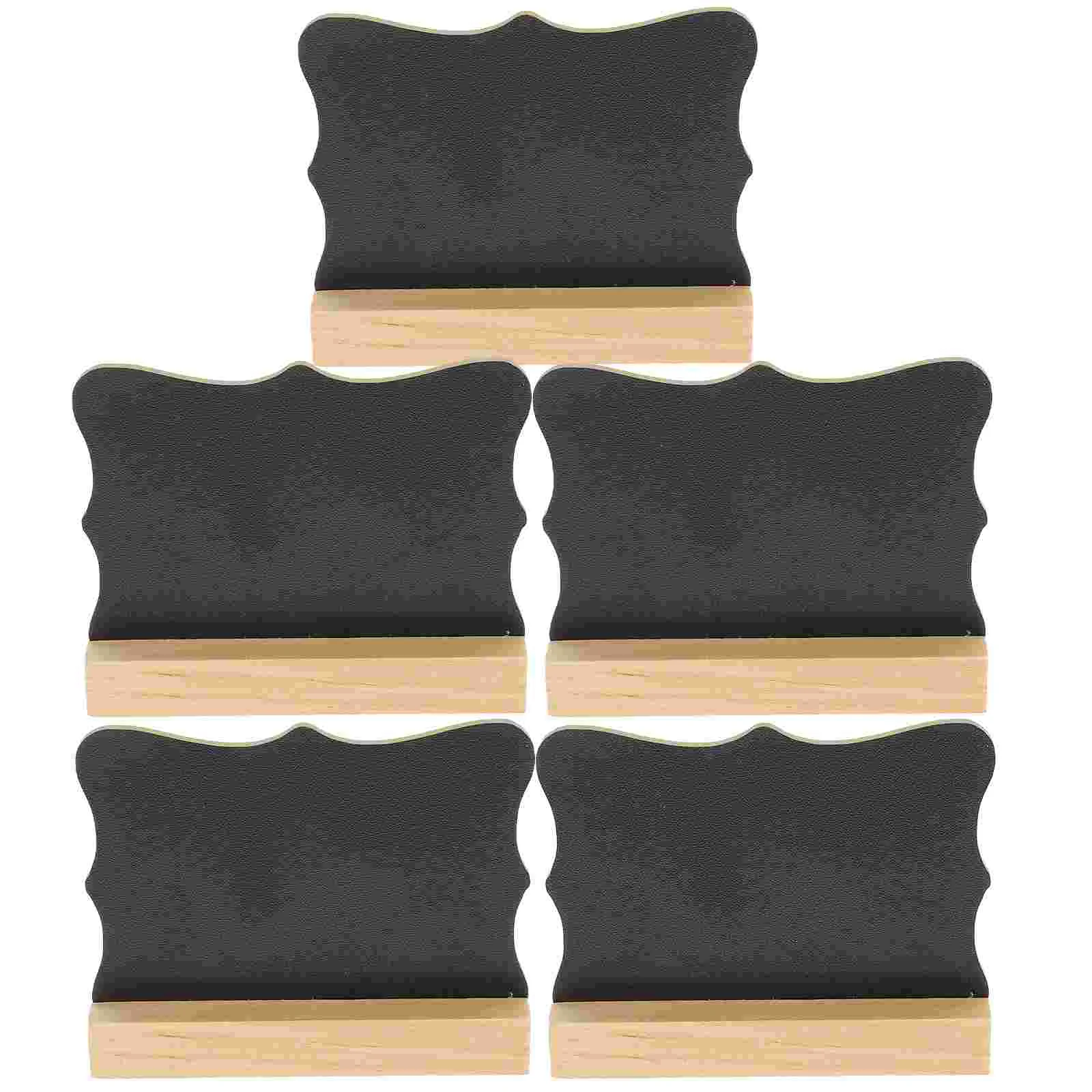 5 Pcs Dining Table Wooden Blackboard Ornaments Household Bar Counter Message Mini Signs 10X8X22CM Chalkboards