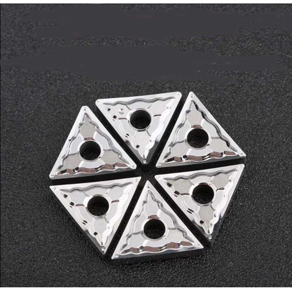 Alat Bubut CNC Sisipan Karbida TNMG160404/08-HA H01 Asli untuk Aluminium