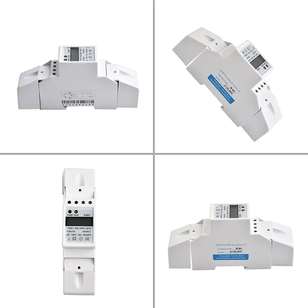 

XTM35SA Digital Electric Energy Meter DIN-Rail 220V Kwh Single Phase 2Wire 10-40A LCD Guide Type Backlight Digits Wattmeter