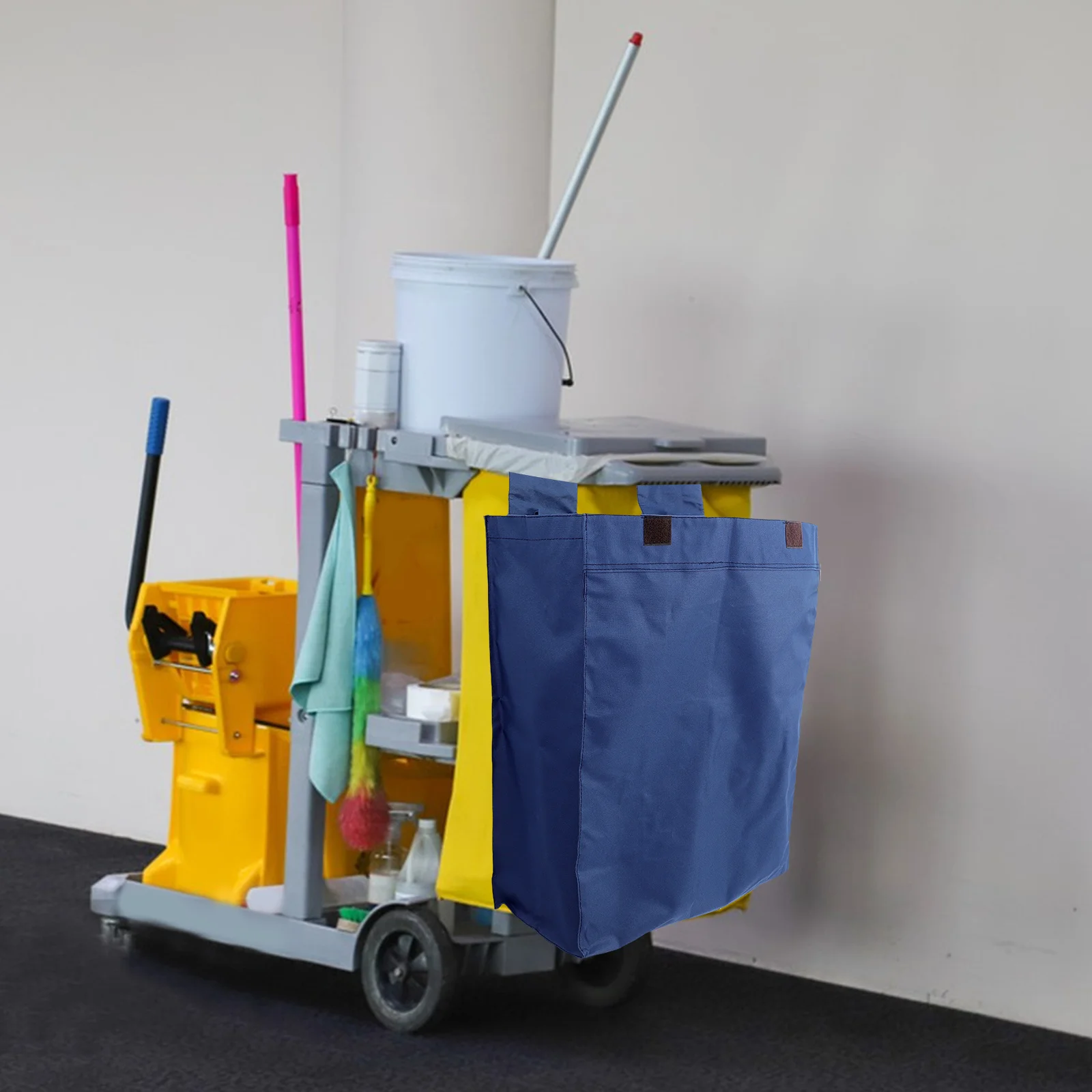 Large Capacity Laundry Organizer Bag For Housekeeping Carts Towels Storage Oxford Cloth Durable Cleaning Supplies Tool Bag