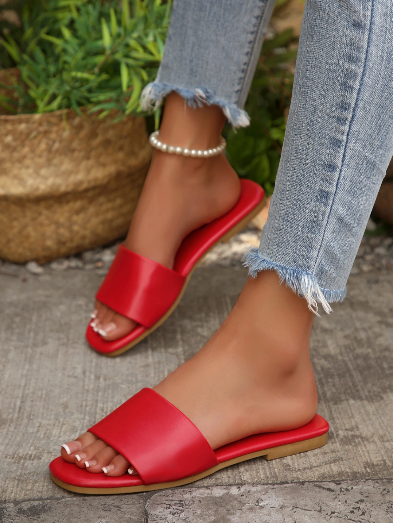 Neue Langlebige Sonnenblumen-Mode für Frauen Sommer Outdoor Studenten Koreanischer Stil Künstliche PU-Obermaterial Strand-Sandalen – Detail 15