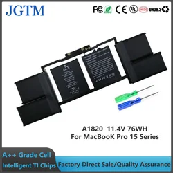 JGTM 11.4V 76WH Replacement Laptop Battery A1820 For MacBook Pro 15 inch A1707 (Late 2016, Mid 2017) Touch Bar, EMC 3162 3072