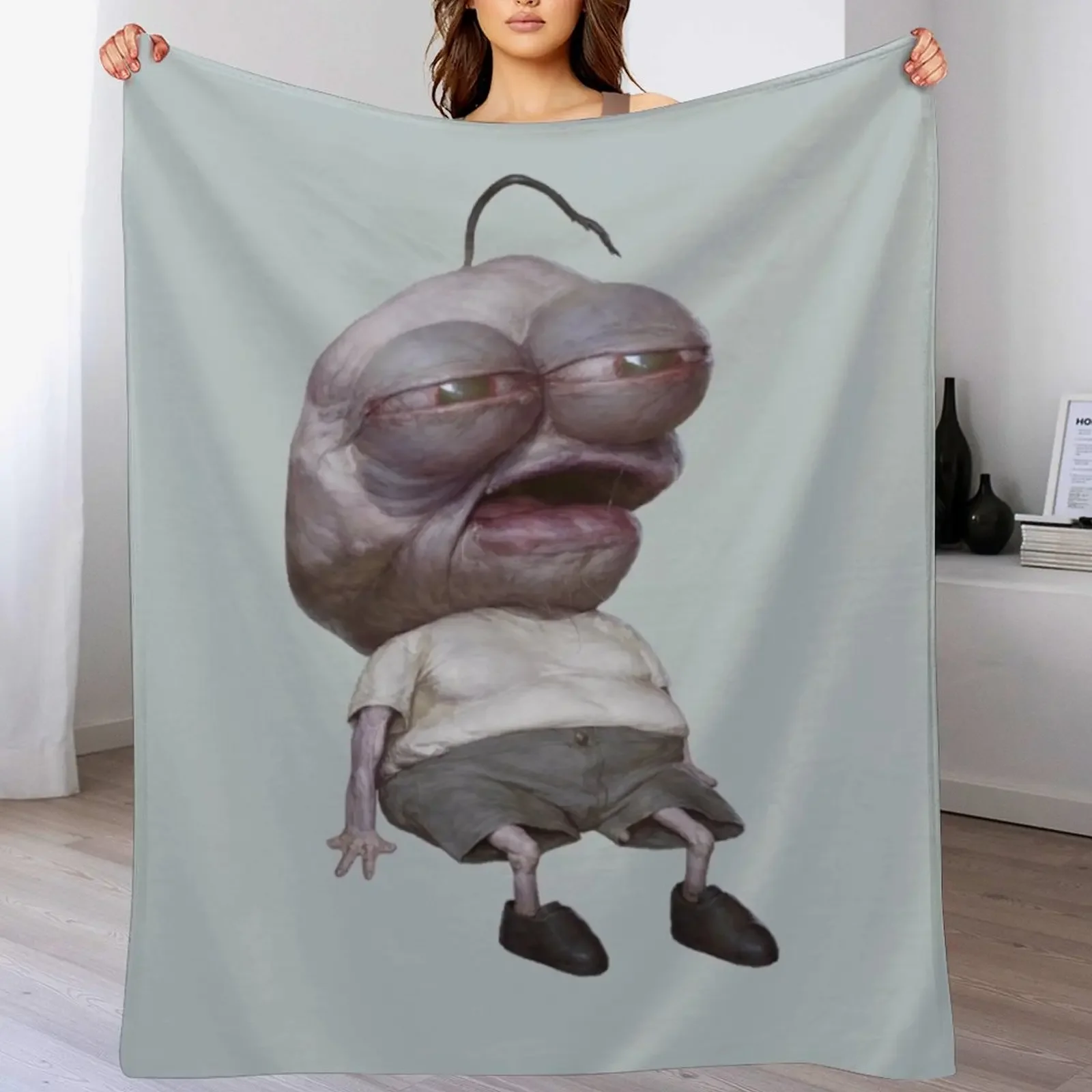 

Smiling Friends Depressed Pim - Adult Swim Throw Blanket Sofa Throw Retros Soft Plush Plaid Single Blankets