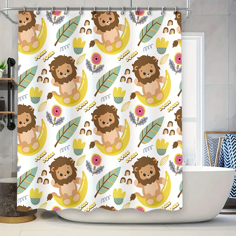 

Занавеска для душа с животным принтом, тиарадель