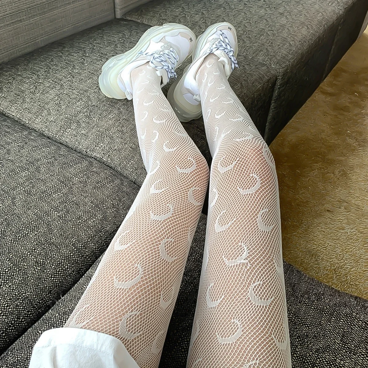 Fishnet Moon Mesh Naughty Simple Woman Net Socks Rock Nude Tights  Big Size Career Lingerie Mesh Roleplay Novelties Gifts