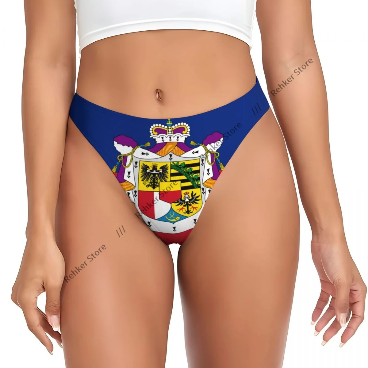 Sexy Panties Flag Of Liechtenstein State Thongs Underwear Women Lingerie Breathable G-string