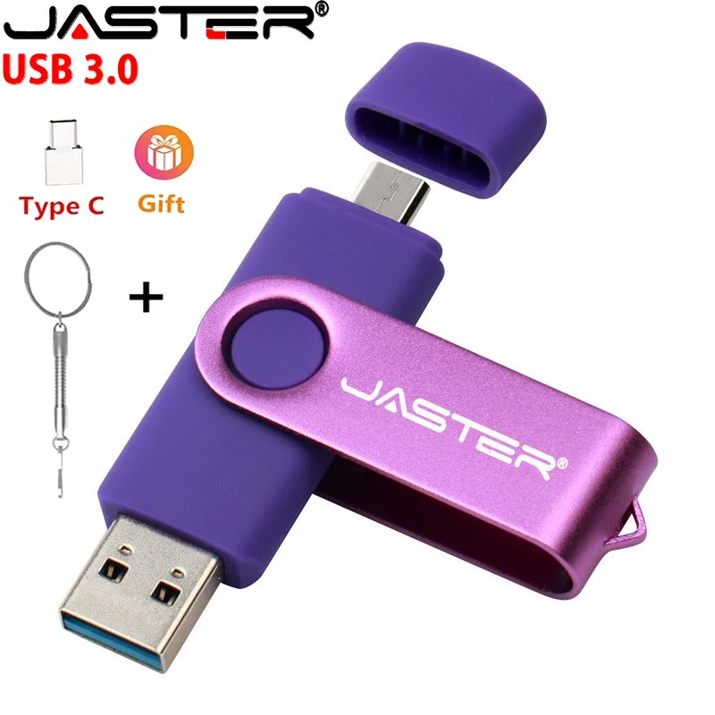 

JASTER USB 3.0 High speed OTG metal USB flash drive pendrive 4GB 8GB 16GB 32GB 64GB 128GB key usb stick pen drive flash TYPE-C