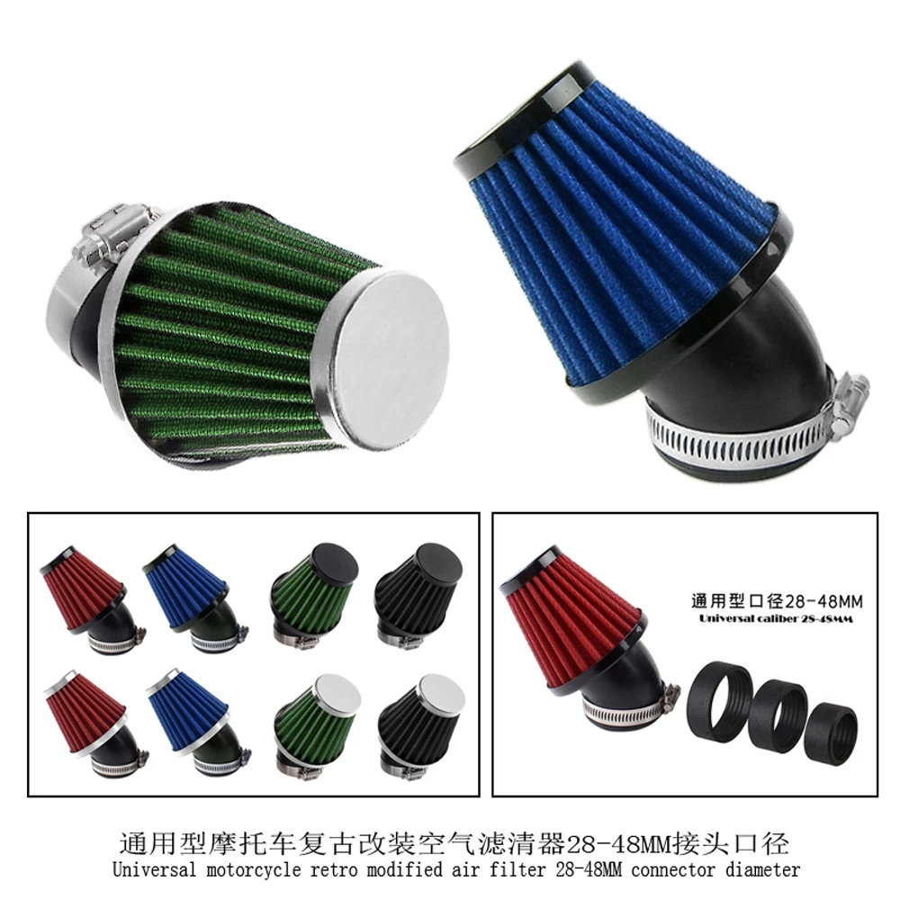 45-degree universal motorcycle retro mushroom head air filter 28-48MM connector diameter