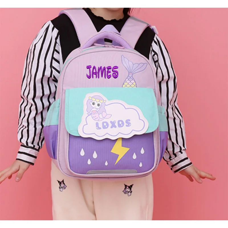 

2024 Student Backpack Lightweight Personalized Name Cute Children Backpack Girls Kindergarten Baby Backpack