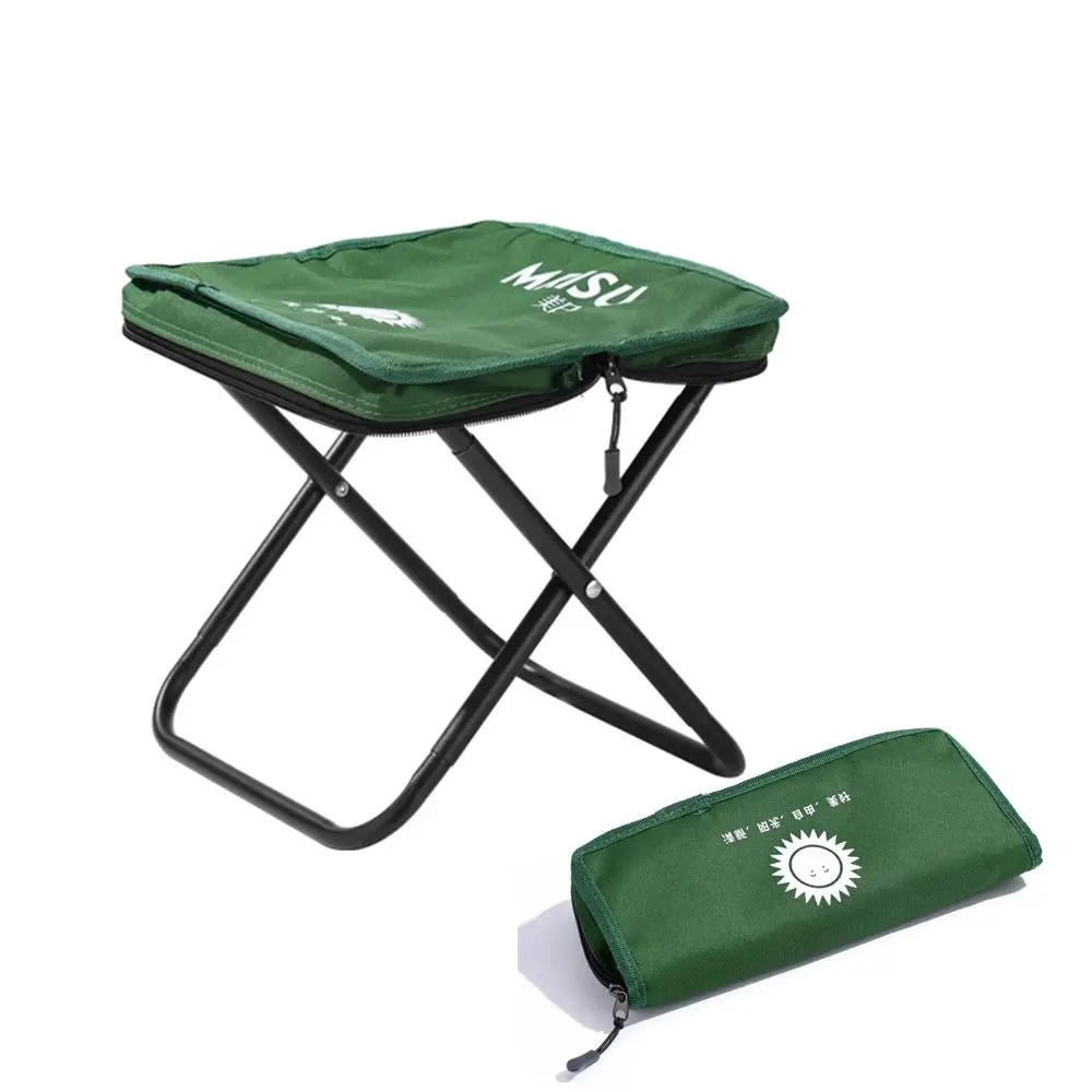 Easy To Use Portable Folding Camping Stools 600D Oxford Foldable Small Fishing Chair Zipper with Carry Bag Little Stools Beach