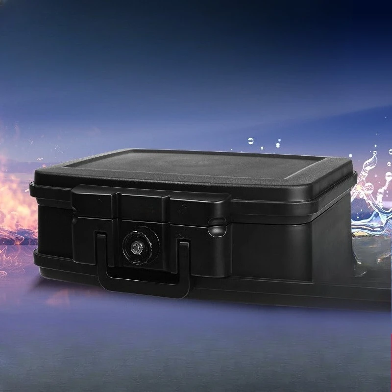 

Household Fireproof Safe Portable Portable Upturn Waterproof Car Office Small Document Bill A4 File Deposit Box