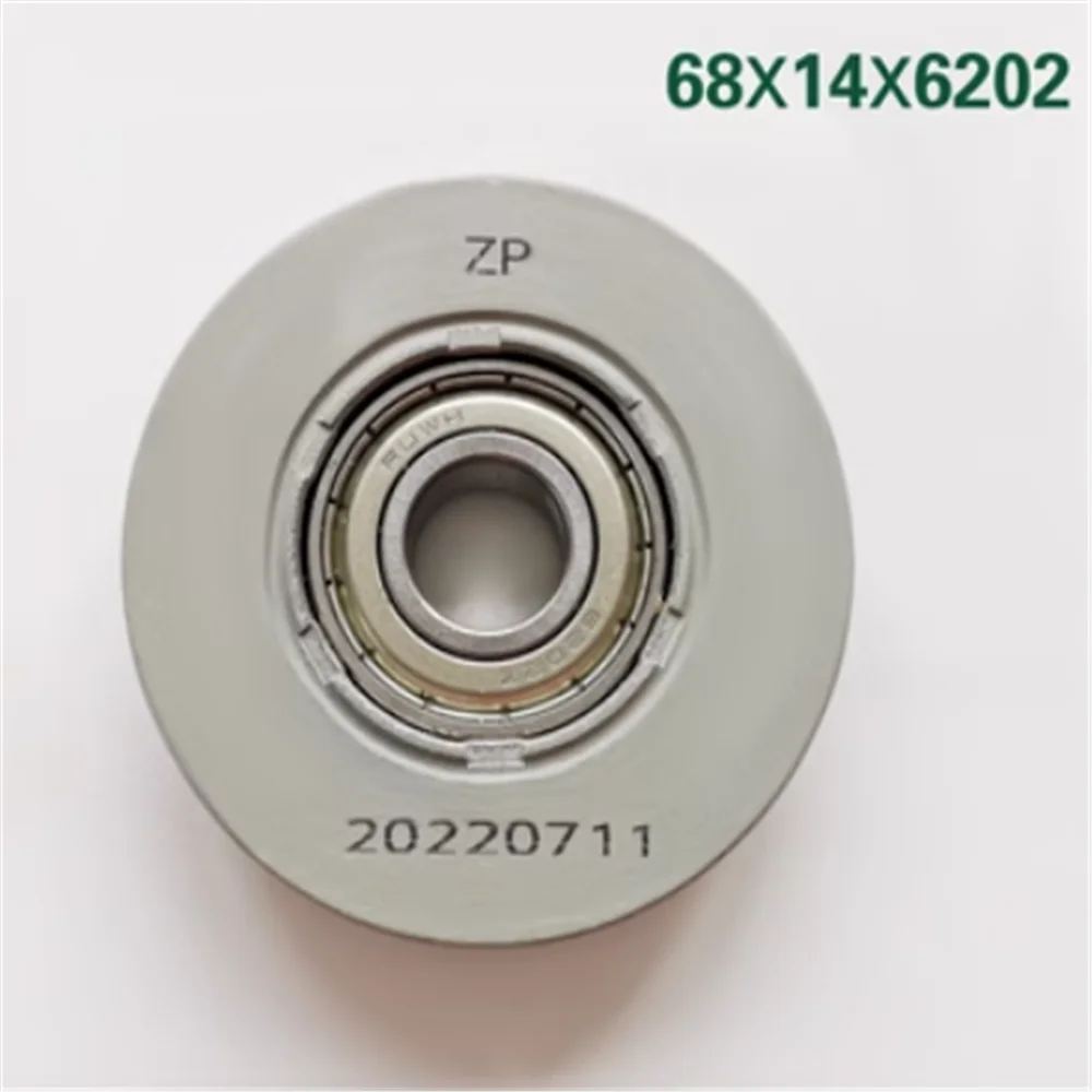 

for Fujitec elevator door hanging wheel 68 * 14 * 6202 Z round slot floor hall door hanging wheel slide 68 68*14*6202