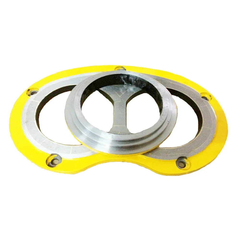 Factory Supply Putzmeister TK30 TK40 TK50 Spare Parts Spectacle Wear Plate Wear Ring In Tungsten Carbide/ Duro 22