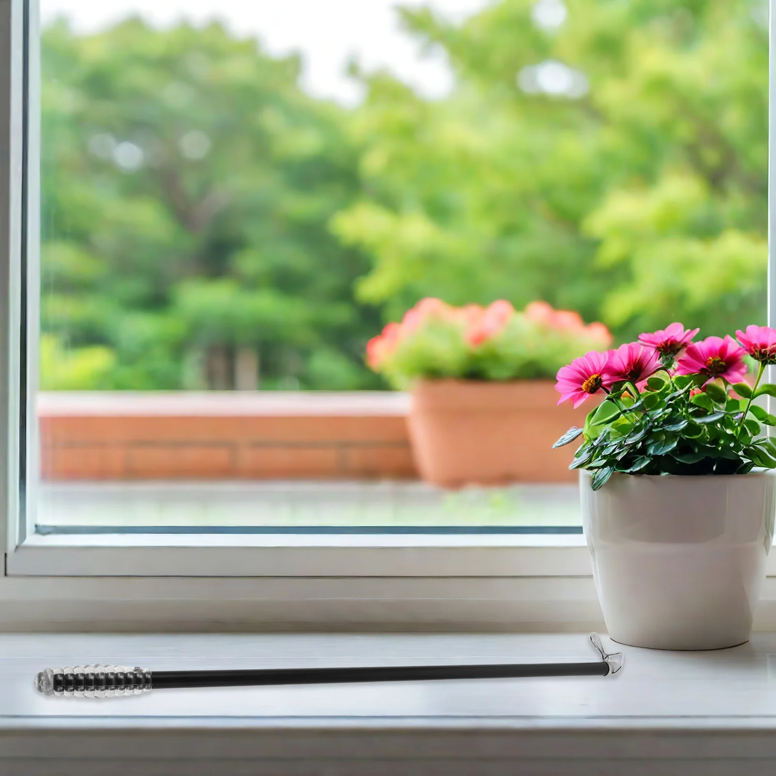 Adjustable Curtain Pull Rod Smooth Glide Scratch Resistant Drapery Pull Wand Blind Tilt Replacement Curtain Rod For Window