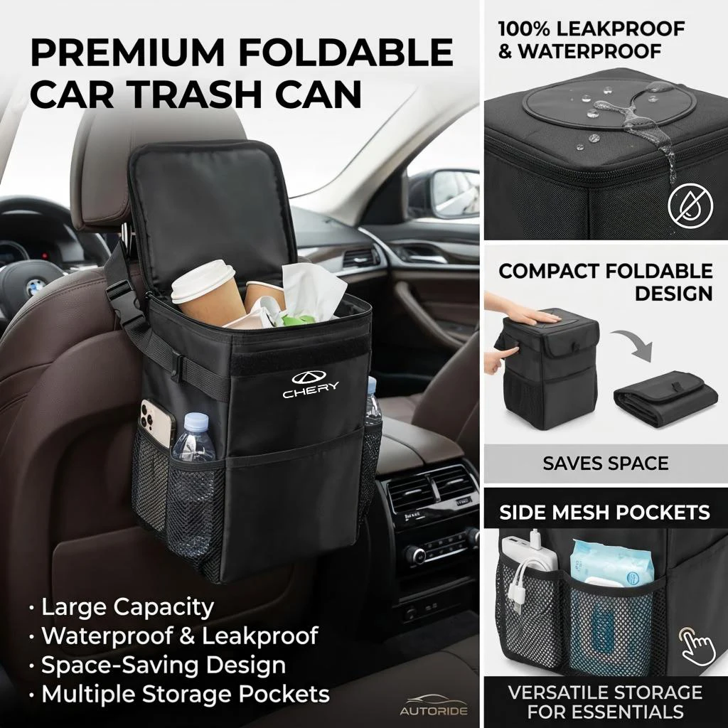 Car trash can storage bag Removable portable vehicle storage For Chery Tiggo 3 5 7 Pro 8 Plus Arrizo 7 GX 5x EQ7 Fulwin 2 A3 A5