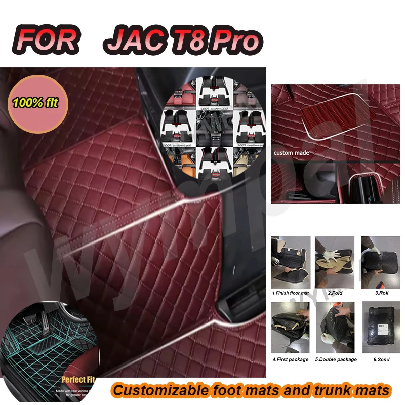 

LUXURY Car Floor Mats For JAC T8 Pro 2021 2022 2023 Custom Auto Foot Pads