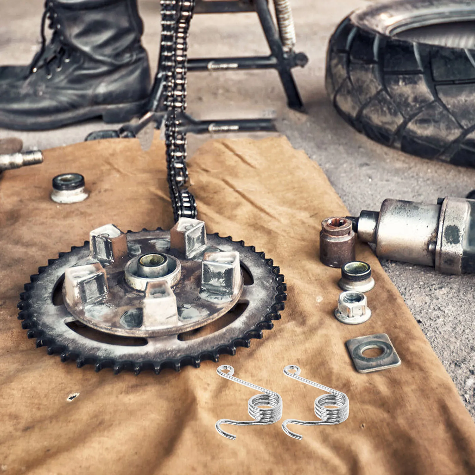 

2Pcs Off Road Motorcycle Parts Heavy Duty Pedal Recoil Springs Throttle Brake Pedal Recovery Device Clutch Limiter Spring