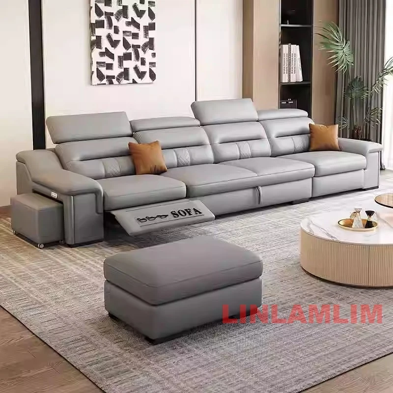 MINGDIBAO Convertible Sofa Bed Modern Electric Reclining Sectional Couch, Folding Sofa Cama With Power Recliner & Storage Box