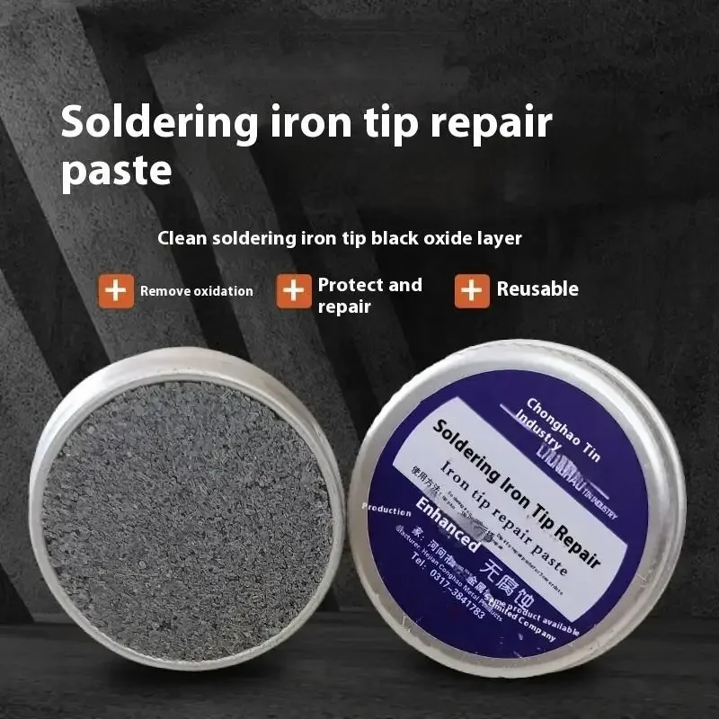 Soldering Iron Tip Refresher Non-stick Tin Solder Cream Clean Paste Oxide Head Resurrection Paste Enhances Welding Efficiency