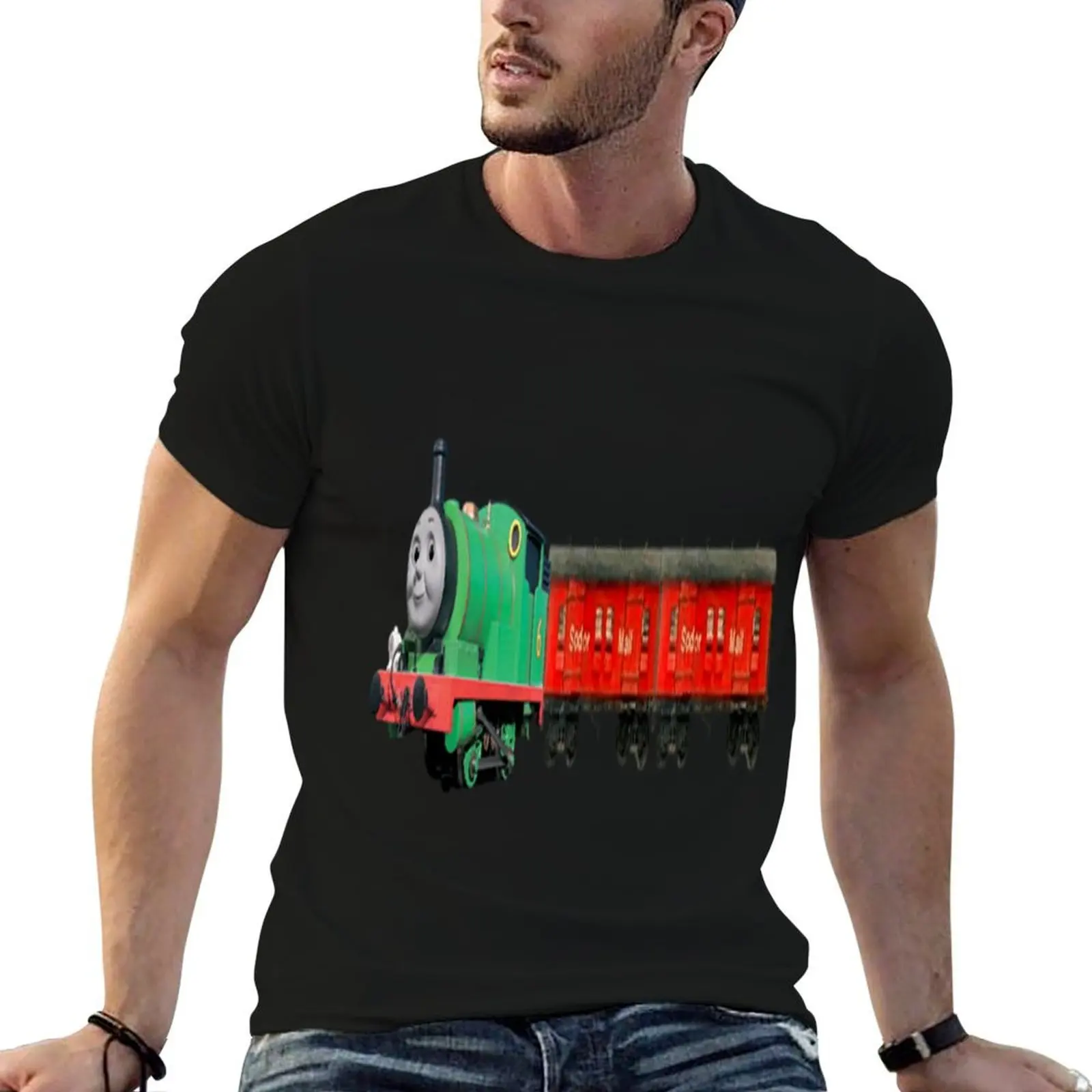 

PERCY THE GREEN ENGINE T-Shirt man graphic t shirt t shirt men 100% cotton luxury brand T-Shirt