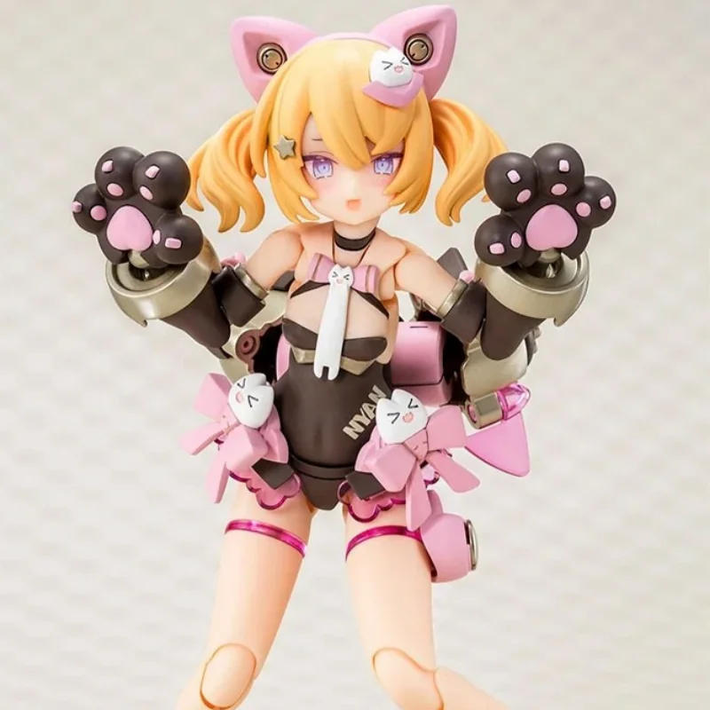 Auténtico Puni Mofu gato negro chica ensamblaje modelo estatuilla Anime figura de acción modelo decoración juguetes de escritorio