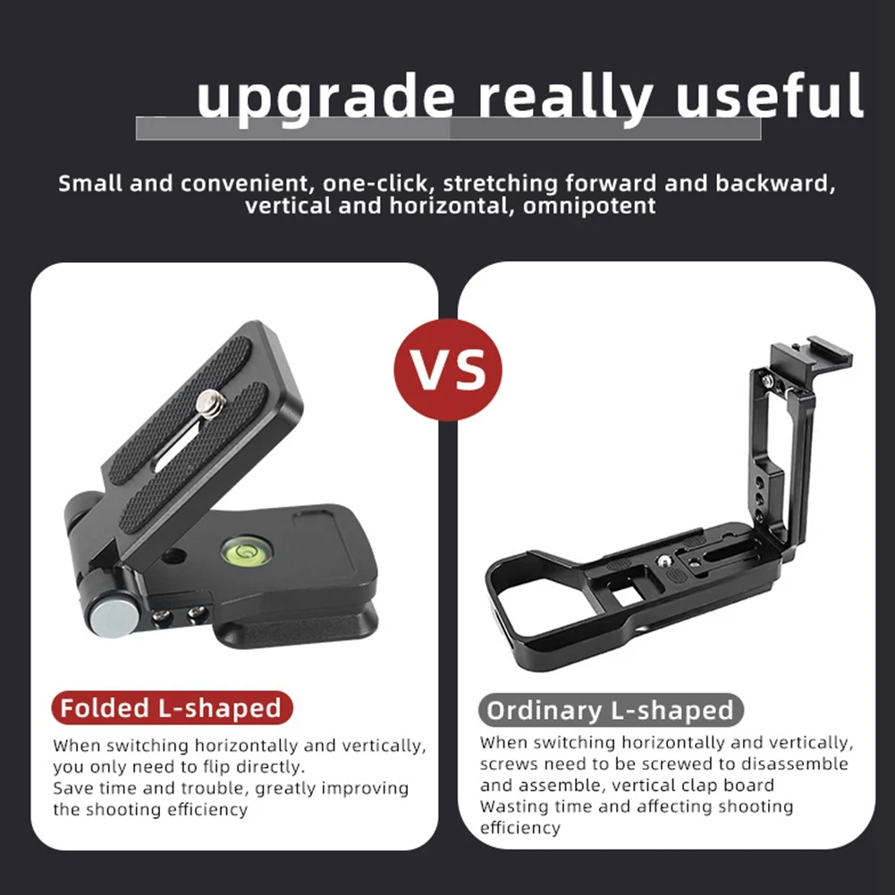 828 Universal Camera Folding Board Vertical Horizontal 1/4 Screw Video Compatible for Dslr Camera Nikon Canon Sony Fuji