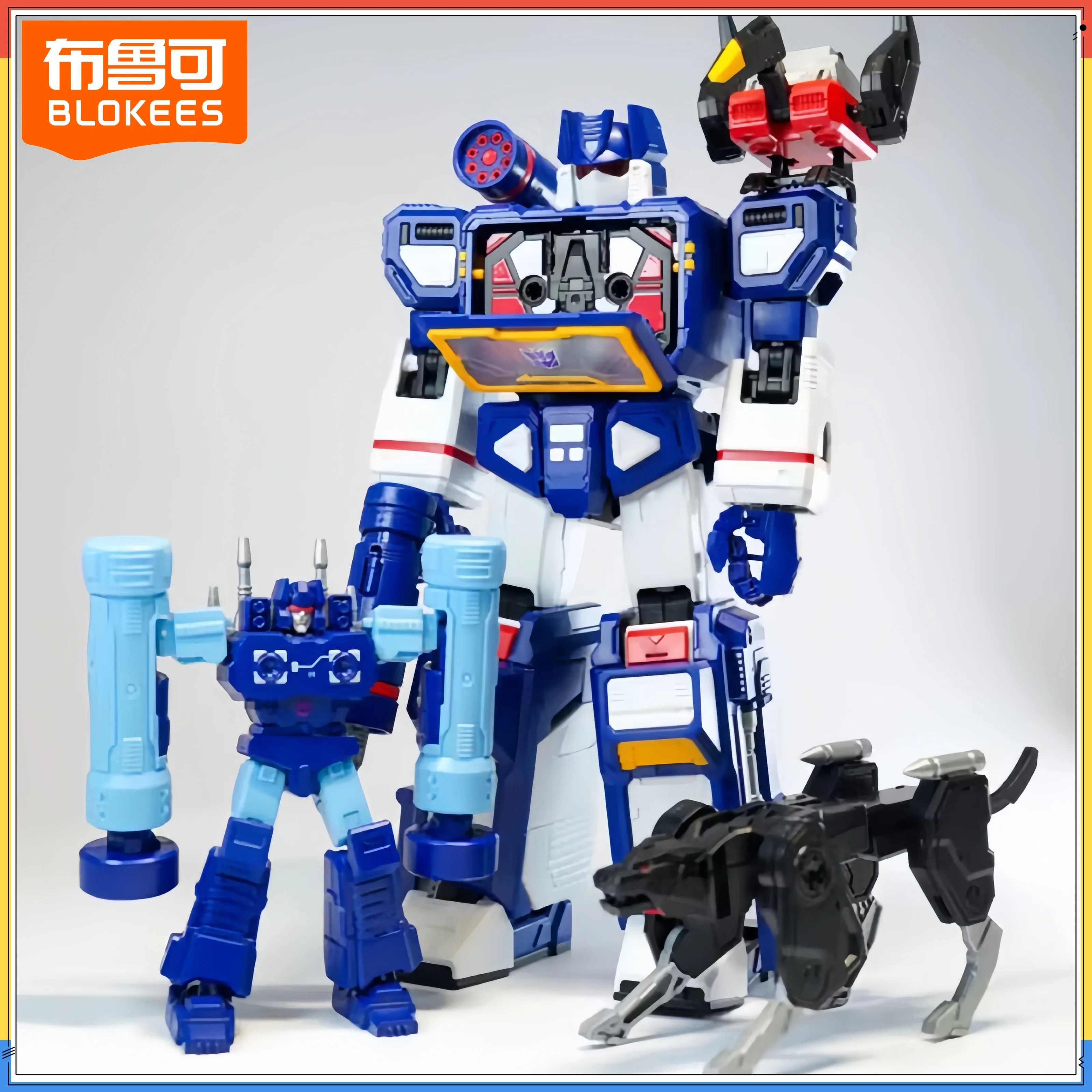 

New Blokees Transformers Action Edition Soundwave Lighting Sounding Assembled Action Figures Movable Model For Boy Gift Toy