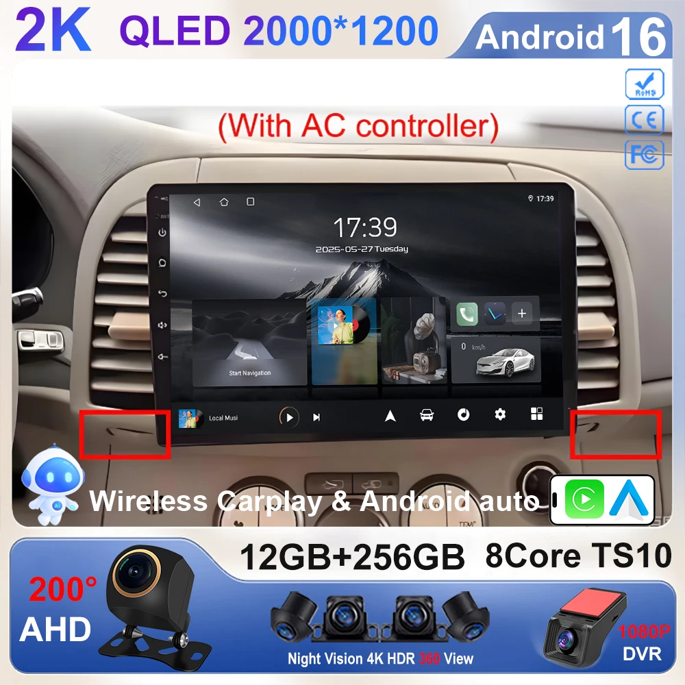 Carplay Android Car Radio For Nissan March Micra K12 2002- 2010 Auto GPS Navigation Head Unit Stereo 4G WIFI Multimedia Wireless