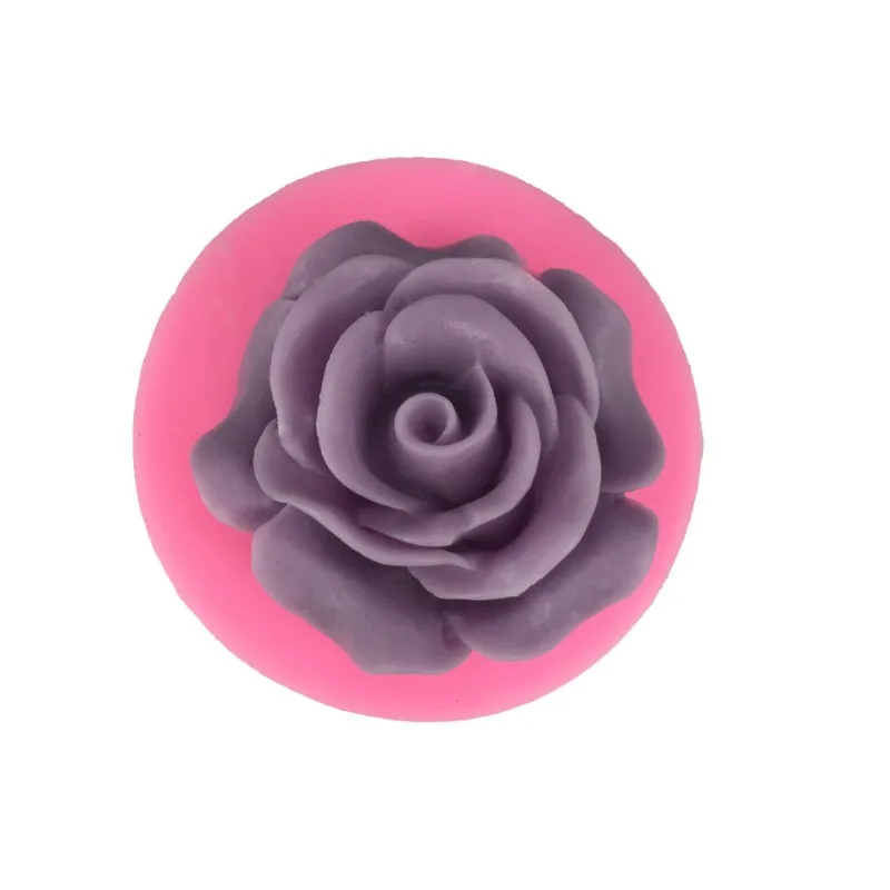 Flower Bloom Rose Shape Silicone DIY 3D Cake Mold Fondant Soap Cupcake Candy Chocolate Jelly Decoration Baking Tool Moulds