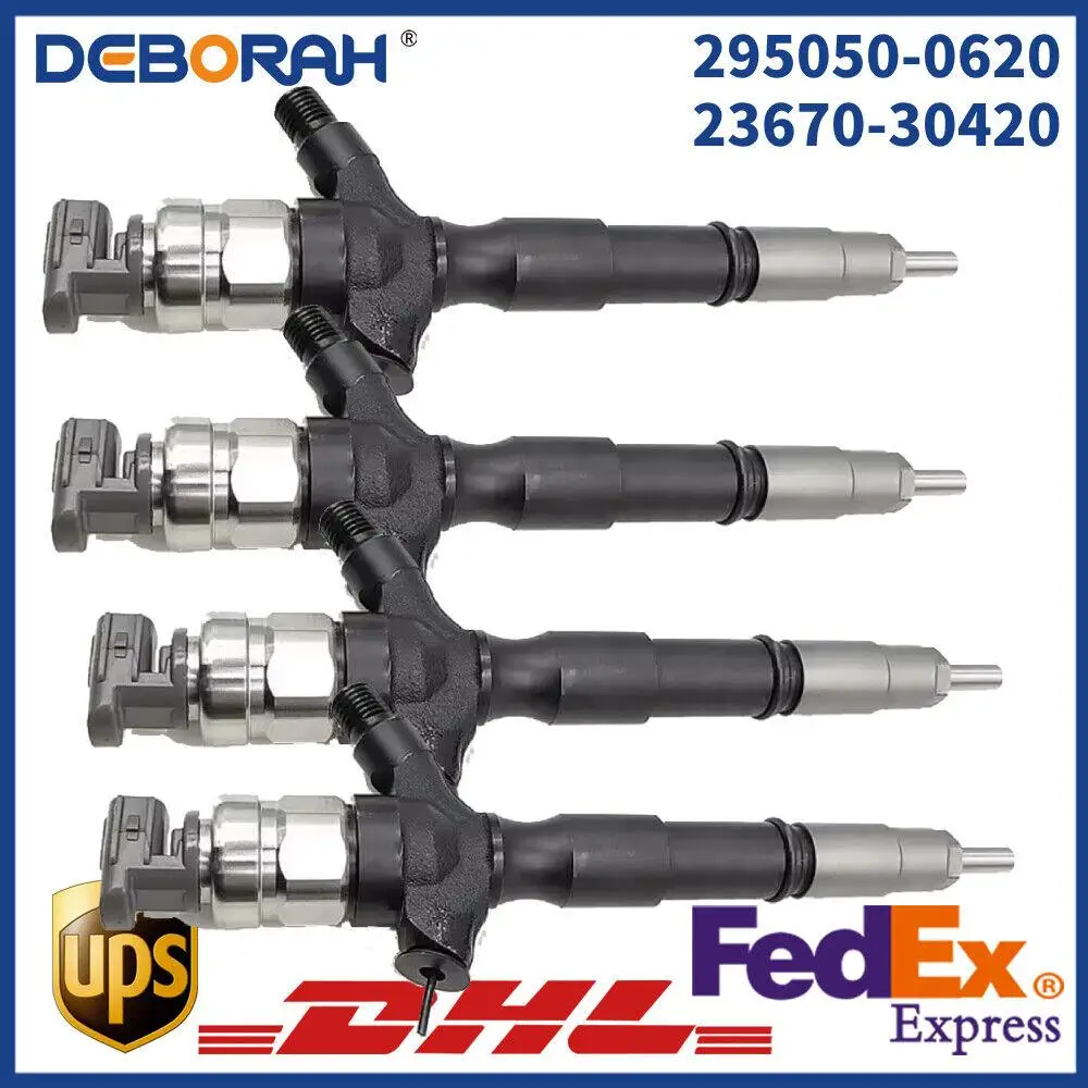 

4X Diesel Fuel Injector 23670-30420 2367030420 295050-0620 for DENSO Toyota Hilux 2.5 D