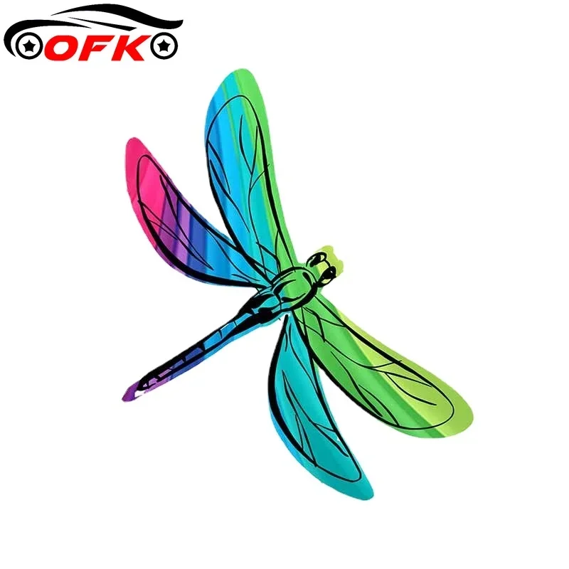 

For Rainbow Dragonfly Car Sticker Windshield Silhouette Camper Decal Surfboard Tuning Fine Decoration 13cm X 10.4cm