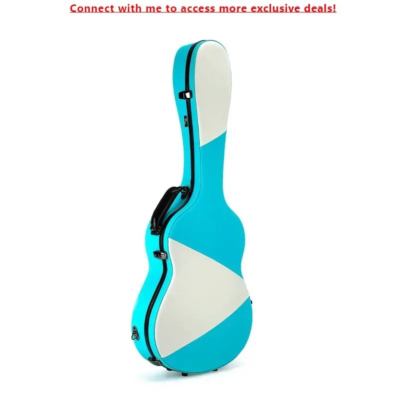 

Multicolored Style Custom Guitar Case Hard High Quality Fiberglass Leather Guitar Case Blue 39/41/Electric Guitar Hard Case