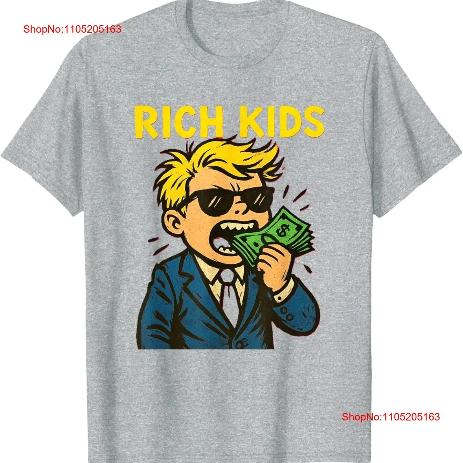 

Rich Kids T Shirt vintage Washed streetwear Versatile Slightly Casual Comfortable Soft designer clothes Breathable Stylish