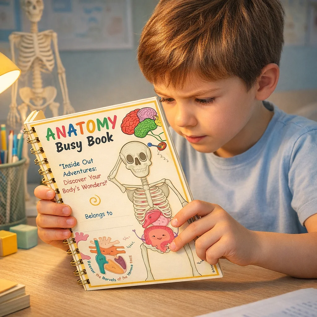 Kids Human Anatomy Busy Book Body Exploration Medical Enlightenment Educational Activity Learning Toy Books for Readings
