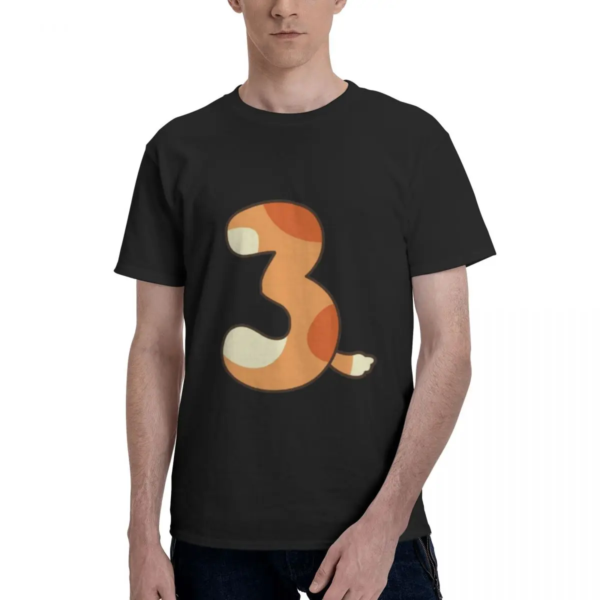 

Classic Cotton Crew Neck T-Shirt Bingo Inspired Number3 Breathable and Lightweight Tee for Summer, Sports and Outdoor Activities