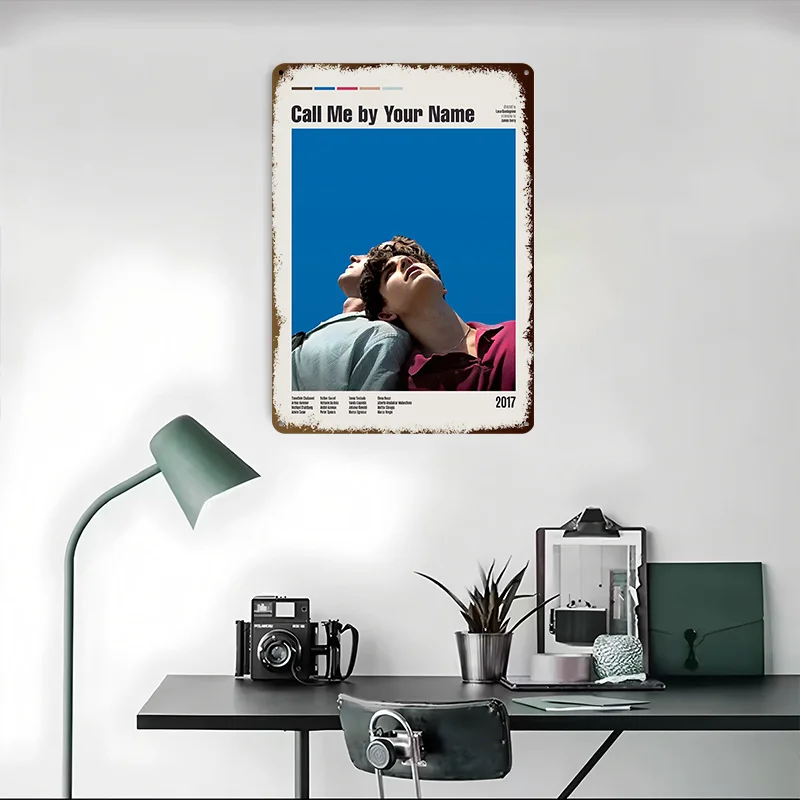 اتصل بي باسمك ملصق مطبوع عليه فيلم قابل للتخصيص جدار الفن ريترو خمر معدن القصدير علامات للمنزل غرفة مكتب ديكور العناصر