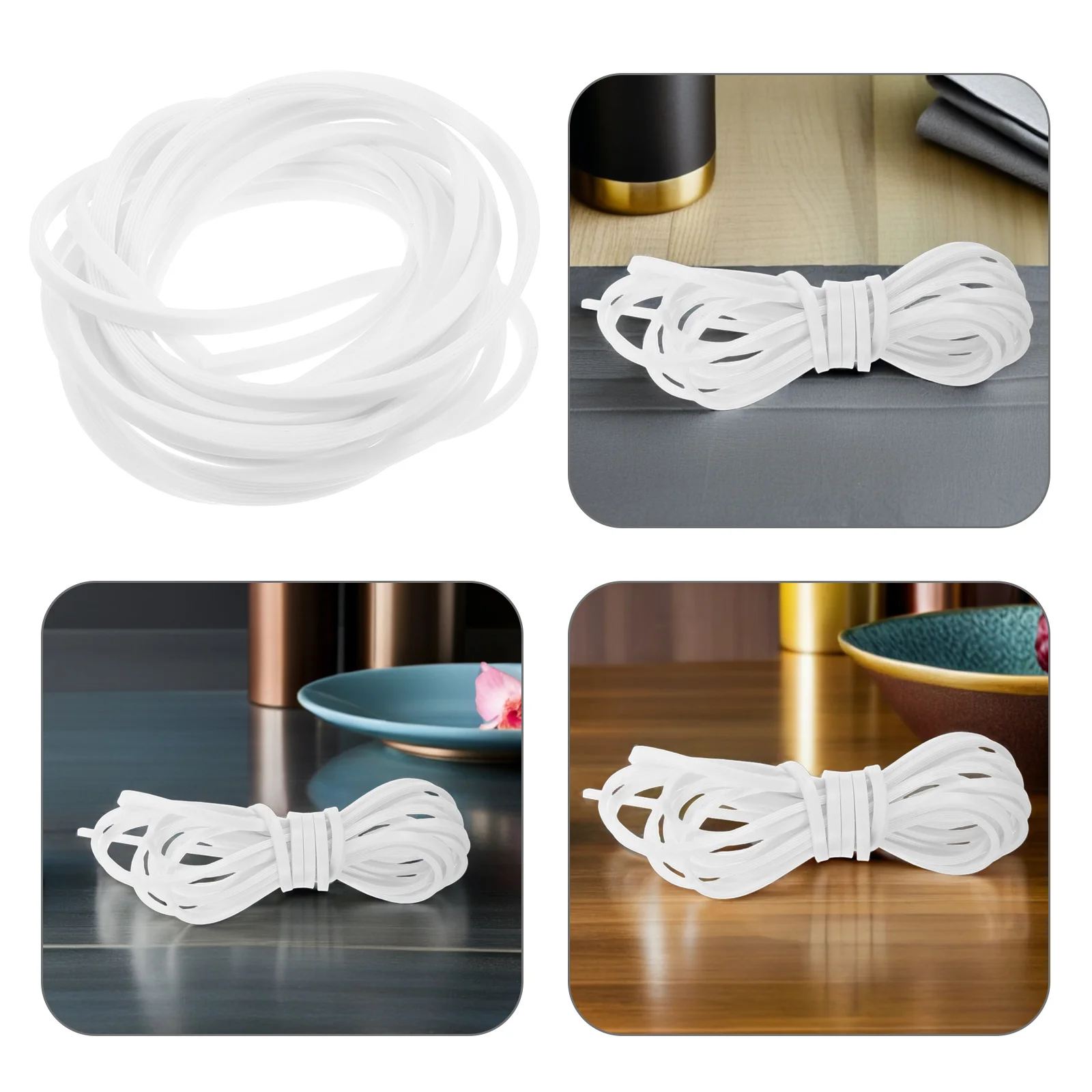 

5M Silicone Seal Ring For Food Containers Airtight Leakproof Bento Lunch Box Gasket Replacement Strip Reusable Microwave Safe