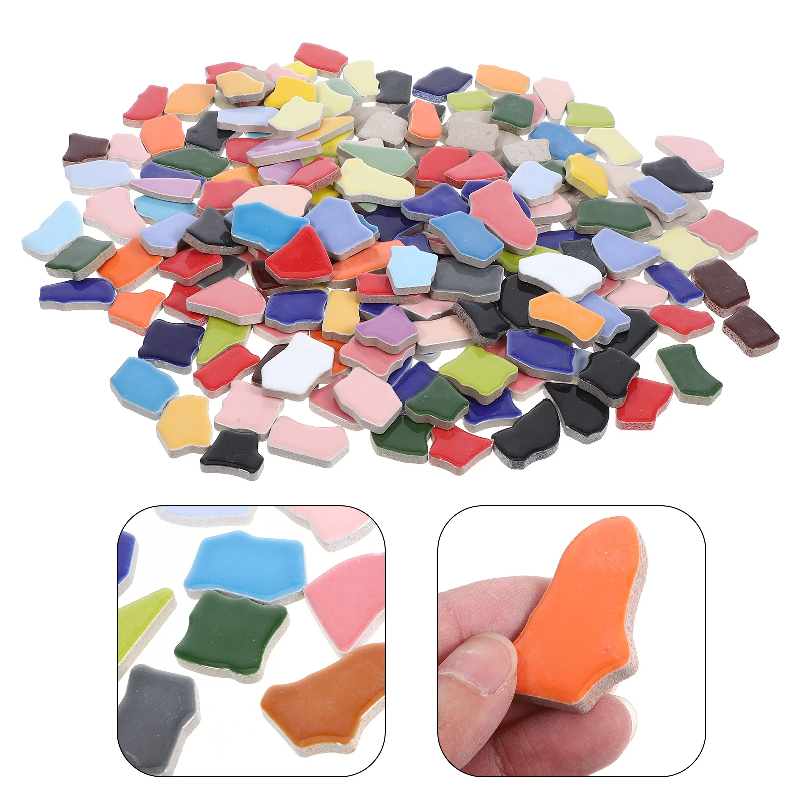 

Ceramic Mosaic Tiles DIY Assortment Creative Decorations for Garden Paths Bathroom Floors 1000g Ceramic Tile Assortment
