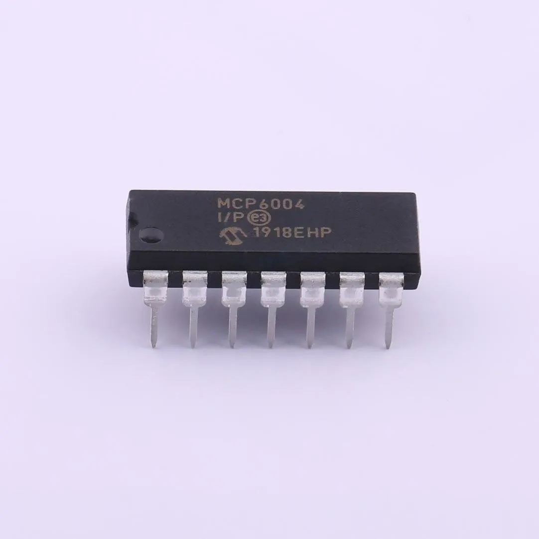 5-100pcs  MCP6004-I/P MCP6004 DIP14 Operational Amplifier Quad 4 Amplifier 100%New And Original