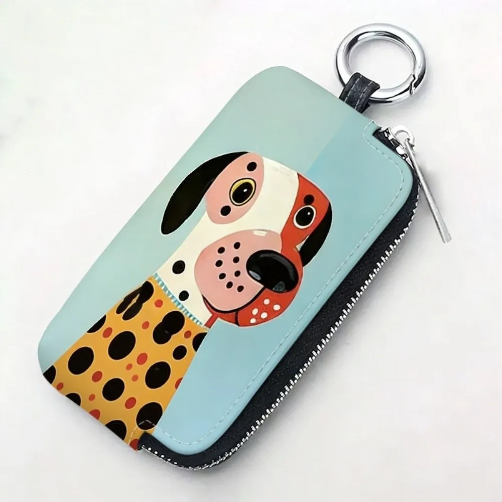 Cute Hanging Car Key Holder PVC Water-resistant Key Pouch Coin Purse Portable Car Key Case Friends Gift