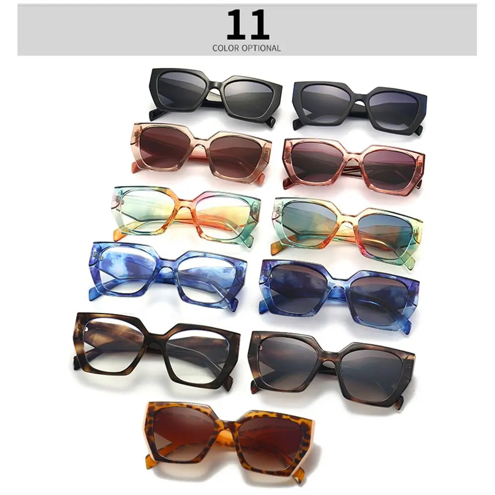 UV400 Vintage Trending Ladies Sun Glasses Irregular Frame Shades Square Sunglasses