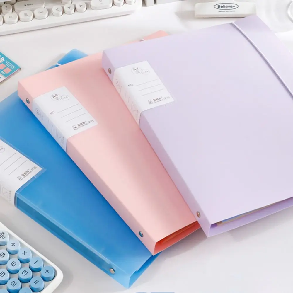 Multi-functional Loose-leaf Design File Folder Set PP Waterproof Test Paper Storage Clip File Bag School Office