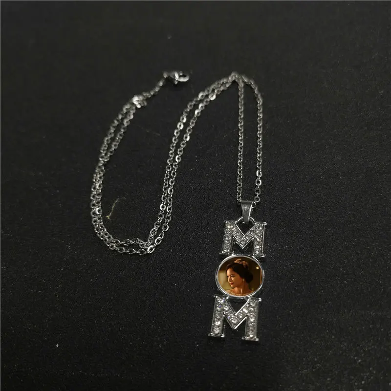 סובלימציה ריקה אמא תמונה שרשראות אופנה חם העברת הדפסה ריק תכשיטים מתכלים 20 יח'\חבילה