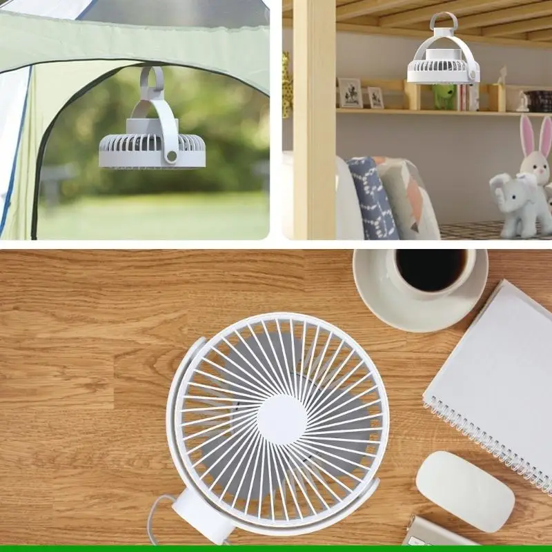 U55C 4000mAh 3 speed Camping Fan with LED light Timing for Outdoor Tent Car RV Home BBQ Camp Hiking and other activity