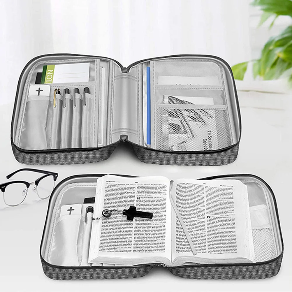 

Premium Bible Bag for Women Large Capacity Storage Tote Portable Handle Tablet Sleeve Pouch Household Religious Gift