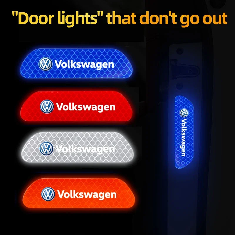 

Car Door Sticker Safety Warning Reflective Mark Accessories For VW GTI Scirocco Polo T5 Passat B6 Golf Tiguan Jetta T-ROC Beetle