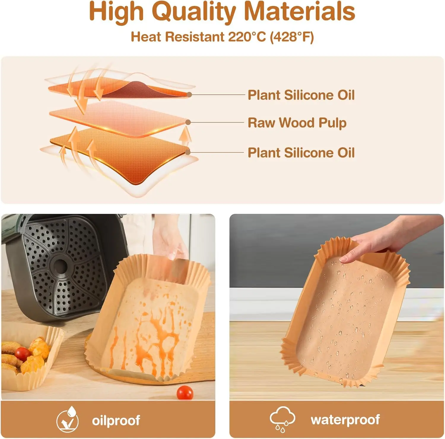 Air Fryer Paper for Dual Zone