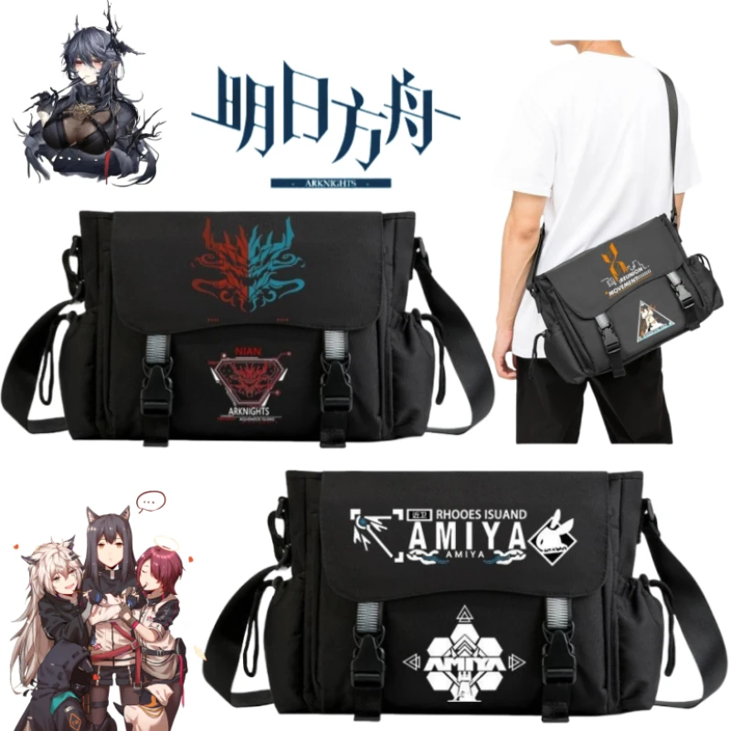 Arknights Lappland the Decadenza Amiya Gaming Peripheral One Shoulder Crossbody Bag Casual Backpack for Men and Women Students