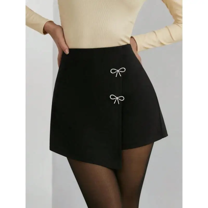 

Casual Pure Color Bow Tie Decorative orts Q 28757 Cross-Border New Sle Men's Faion Ci Walk Nine-Piece Pants Length